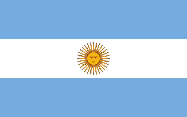 Bandera de Argentina.